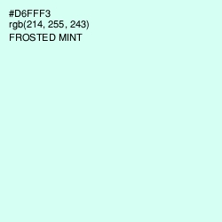 #D6FFF3 - Frosted Mint Color Image